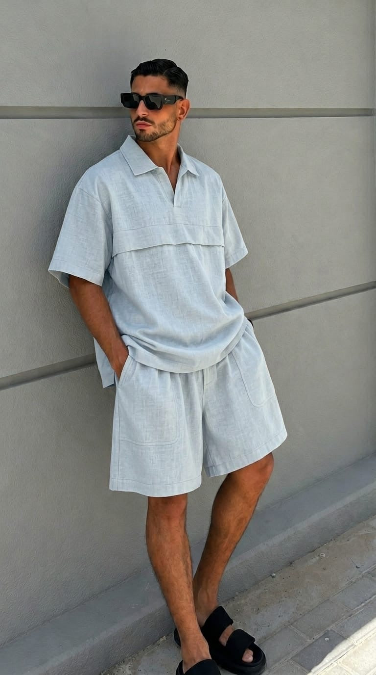 Ensemble en Lin Oversize