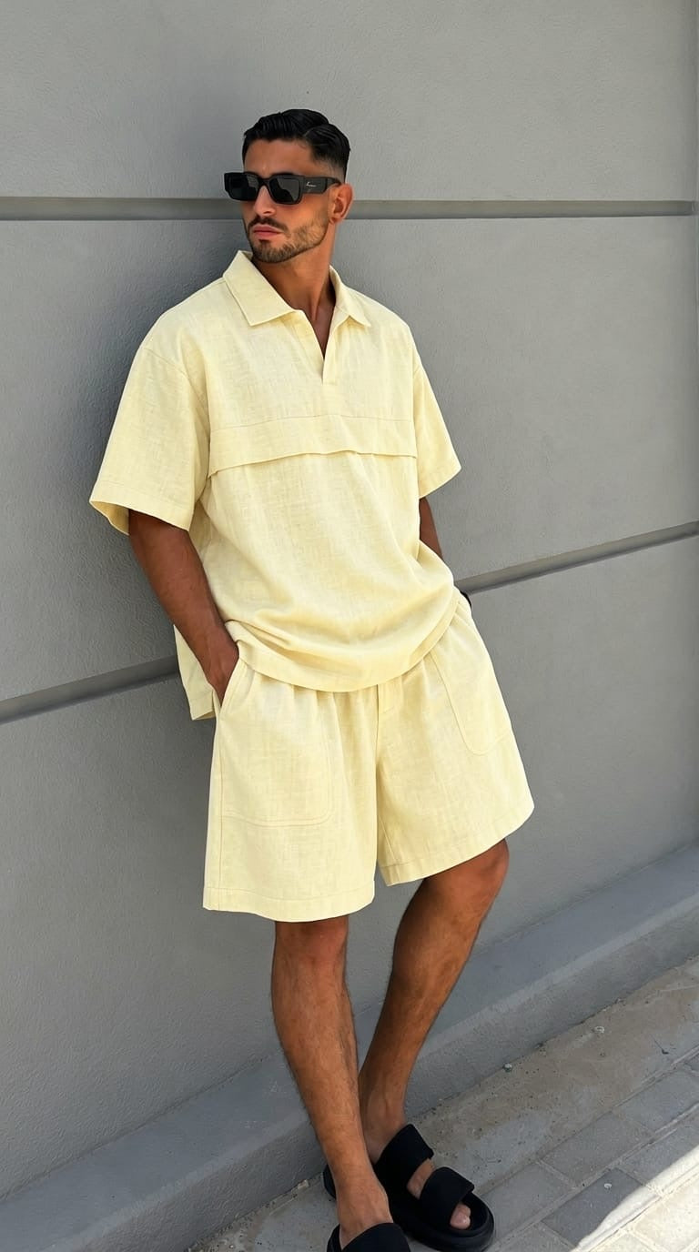 Ensemble en Lin Oversize