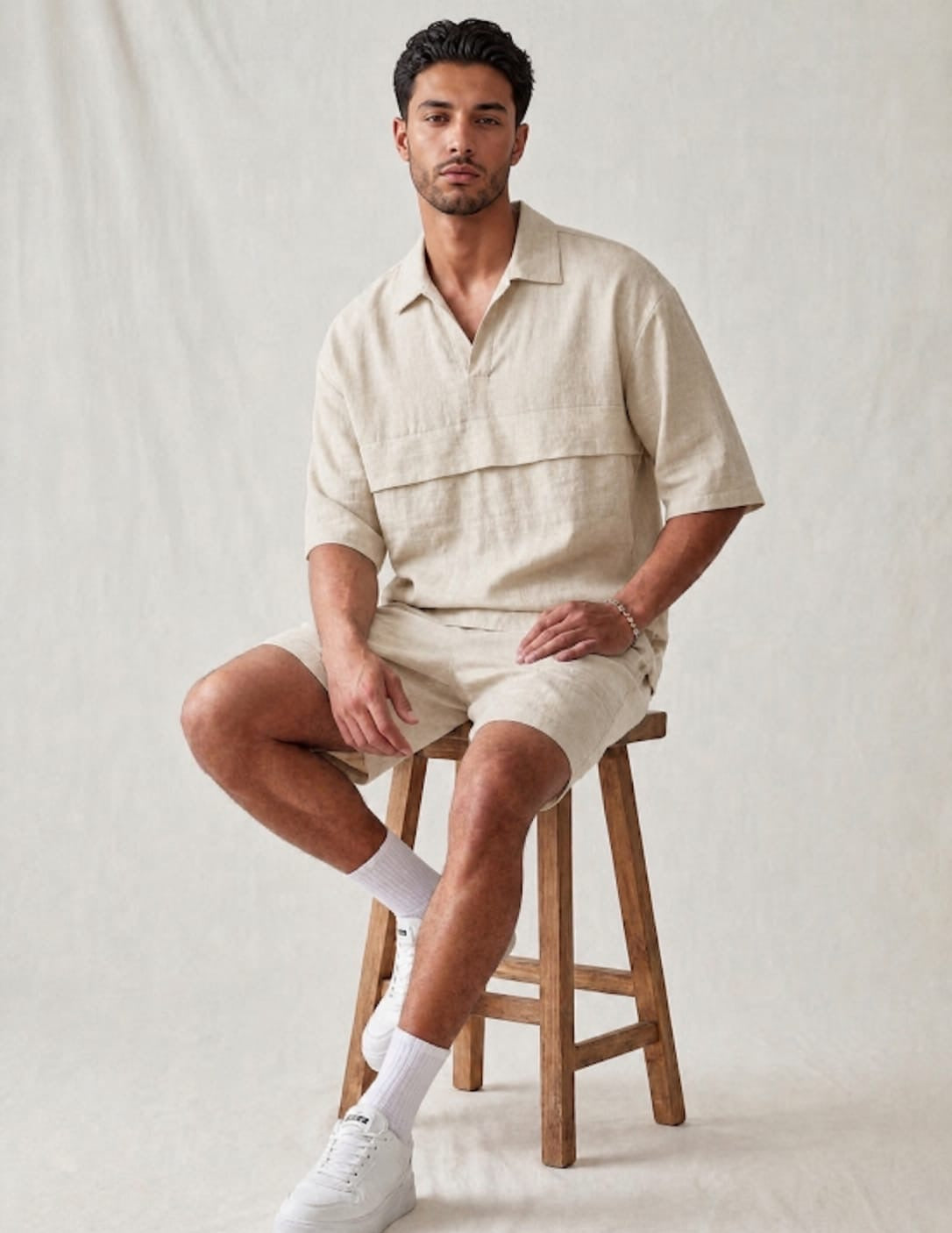 Ensemble en Lin Oversize