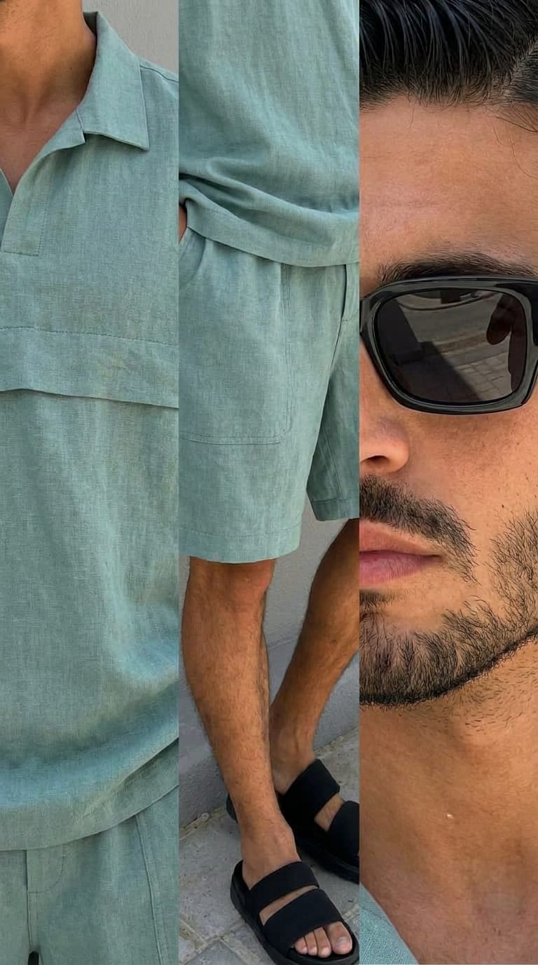 Ensemble en Lin Oversize